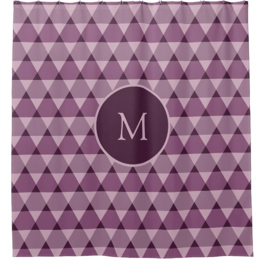 三角形パターン シャワーカーテン (正面)