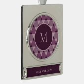 三角形パターン シルバープレートバナーオーナメント (右)