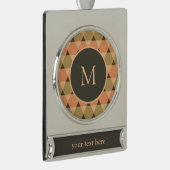 三角形パターン シルバープレートバナーオーナメント (右)