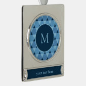 三角形パターン シルバープレートバナーオーナメント (右)