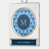 三角形パターン シルバープレートバナーオーナメント (左)