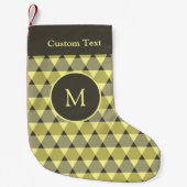 三角形パターン スモールクリスマスストッキング (正面)