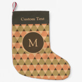 三角形パターン スモールクリスマスストッキング (正面)