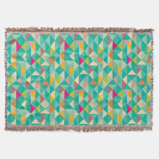 三角形パターン スローブランケット (正面)