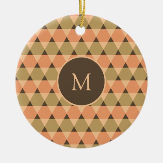 三角形パターン セラミックオーナメント (正面)
