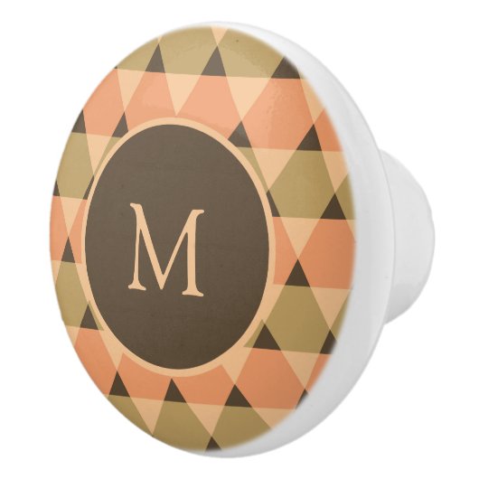 三角形パターン セラミックノブ (右)