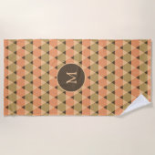 三角形パターン ビーチタオル (正面)