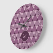 三角形パターン ラージ壁時計 (傾斜)