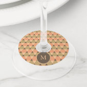 三角形パターン ワイングラスタグ (クローズアップ)