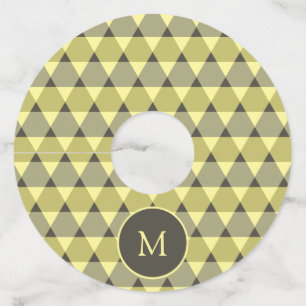 三角形パターン ワイングラスタグ