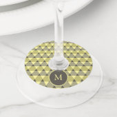 三角形パターン ワイングラスタグ (クローズアップ)