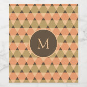 三角形パターン ワインラベル (シングルラベル)