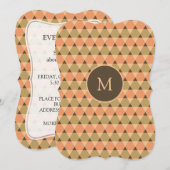 三角形パターン 招待状 (正面/裏面)