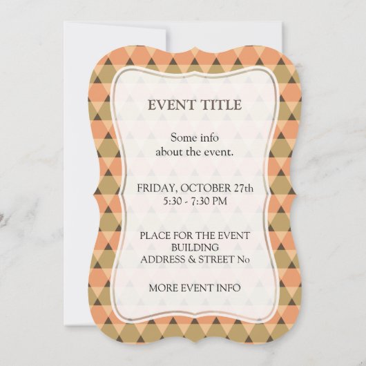 三角形パターン 招待状 (裏面)