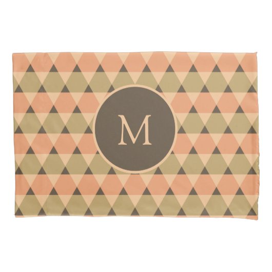 三角形パターン 枕カバー (正面)