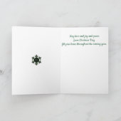 三角形フォトクリスマスツリー折り畳みグリーティングカード カード (内部)