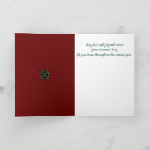 三角形フォトクリスマスツリー折り畳みグリーティングカード カード (内部)