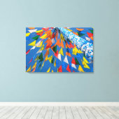 三角形フラグの装飾 キャンバスプリント (インサイチュ (ウッドフロア))