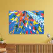 三角形フラグの装飾 キャンバスプリント (インサイチュ (リビング))