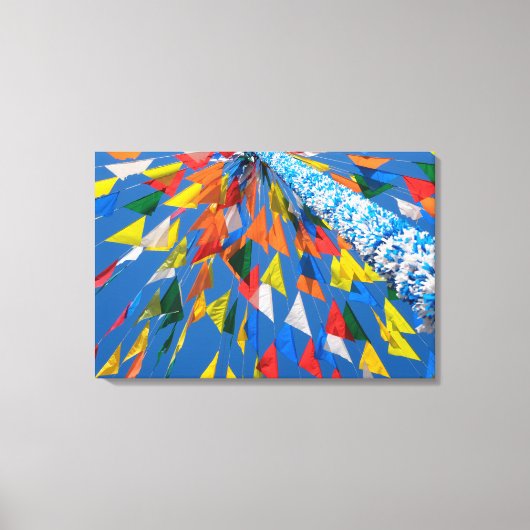 三角形フラグの装飾 キャンバスプリント (正面)