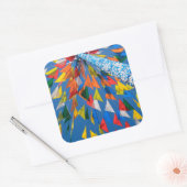 三角形フラグの装飾 スクエアシール (封筒)