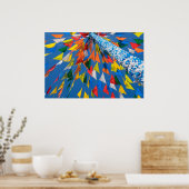 三角形フラグの装飾 ポスター (キッチン)