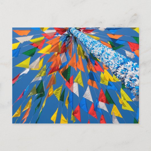 三角形フラグの装飾 ポストカード (正面)