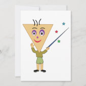 三角形ヘッドキャラクター招待状 招待状 (正面)