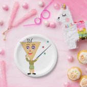 三角形ヘッドキャラクター紙プレート ペーパープレート (パーティー)