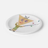三角形ヘッドキャラクター紙プレート ペーパープレート (アングル)