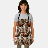 三角形メルカト写真コラージュ、キッズエプロン エプロン (インサイチュ)