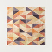 三角形モザイク水の色パター自然ン タペストリー (正面(横))