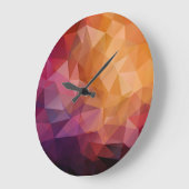 三角形モザイク：暗いヴィンテージ ラージ壁時計 (傾斜)