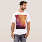 三角形モザイク：暗いヴィンテージ Tシャツ (正面フル)