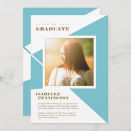 三角形モダングラフィック卒業 案内状