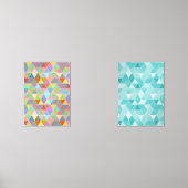 三角形モダン抽象芸術アートウォールポスターセット2 (正面)