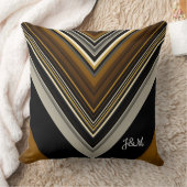 三角形モダン抽象芸術及びモノグラカスタムム クッション (ブランケット)