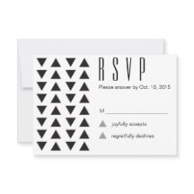 三角形モダン結婚式RSVP