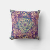 三角形ラビリンスマンダラシームレスパターン1 クッション (正面)