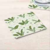 三角形付きバナナリーフ2 スクエアペーパーコースター (アングル)