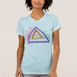 三角形抽象芸術ウェアラブルアート Tシャツ
