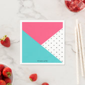 三角形抽象芸術パターン スタンダードカクテルナプキン (インサイチュ)