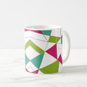 三角形抽象芸術プリント幾何学モード コーヒーマグカップ (正面右)