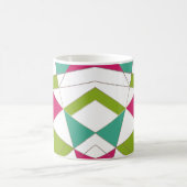 三角形抽象芸術プリント幾何学モード コーヒーマグカップ (中央)