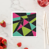三角形抽象芸術プリント幾何学モード スタンダードカクテルナプキン (インサイチュ)