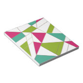 三角形抽象芸術プリント幾何学モード ノートパッド (アングル)