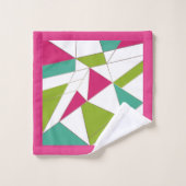 三角形抽象芸術プリント幾何学モード バスタオルセット (ウォッシュタオル)