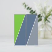 三角形抽象芸術幾何学的デザイン ポストカード (スタンド正面)