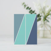 三角形抽象芸術幾何学的デザイン ポストカード (スタンド正面)