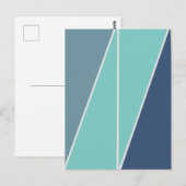 三角形抽象芸術幾何学的デザイン ポストカード (正面/裏面)